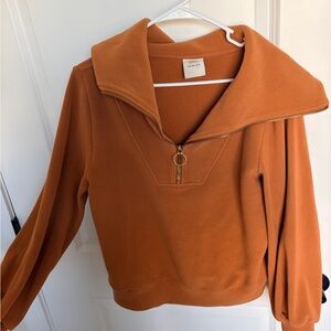 Varley Burnt Orange Quarter-Zip Pullover
